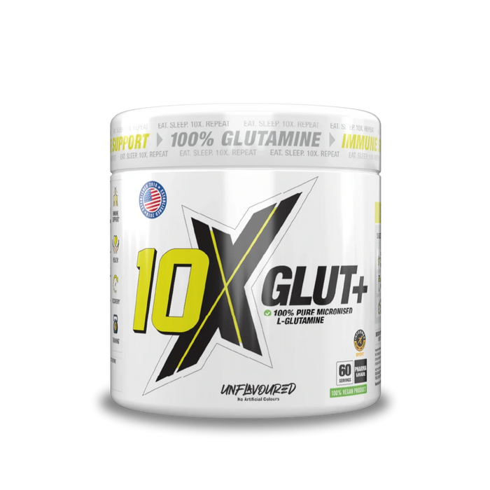 10X ATHLETIC GLUTAMINE 300GM 60 SERVINGS UNFLAVOURED