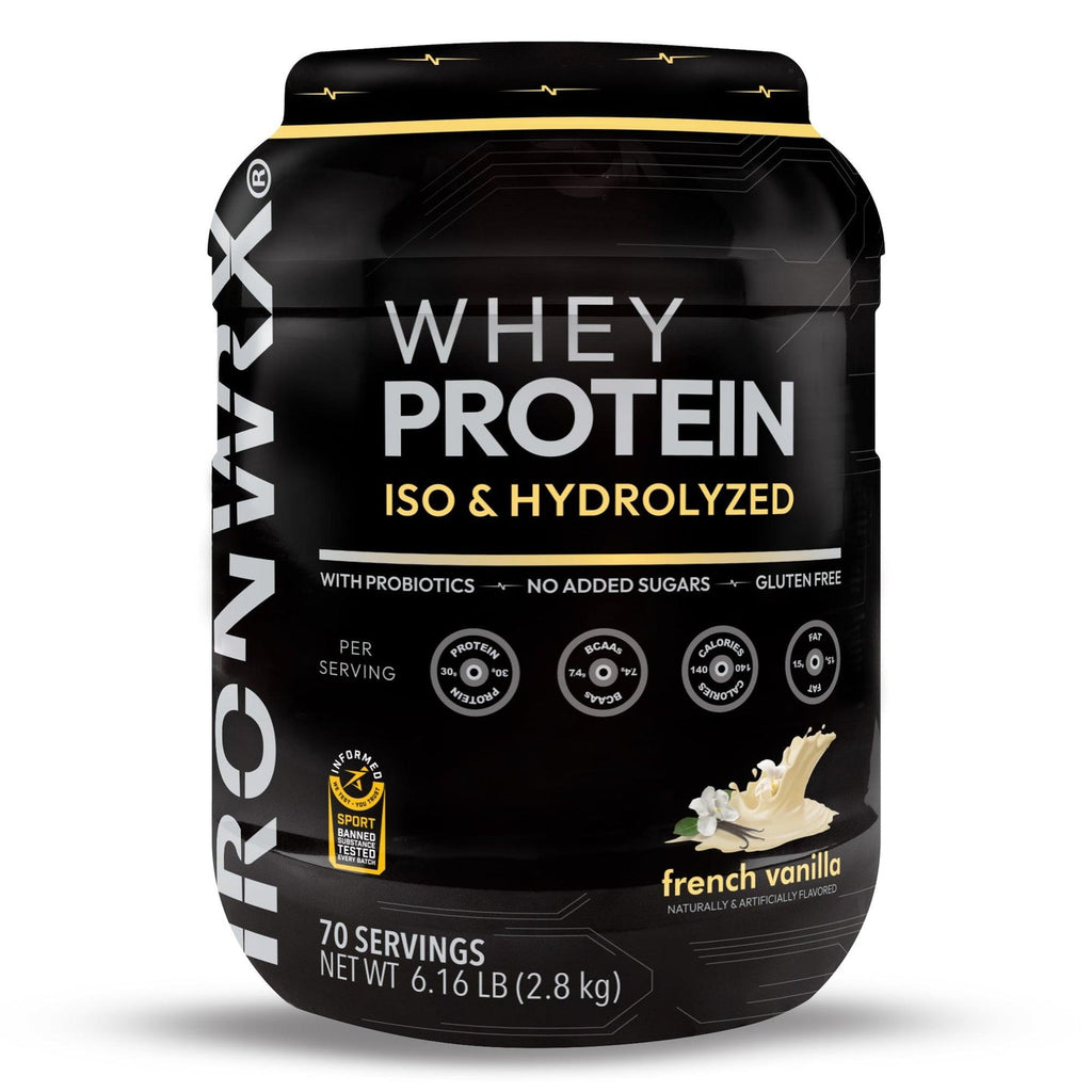 100% Hydrolyzed Whey Protein Isolate – 30g Protein, 7.4g BCAAs, Easy Digestion | IRONWRX