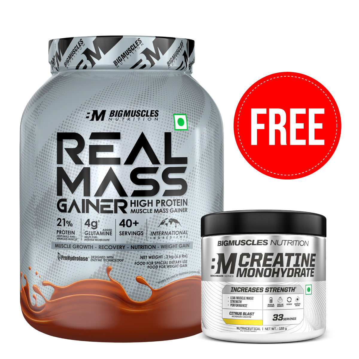 Real Mass Gainer + Benchmark Creatine