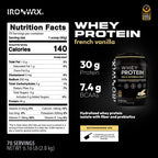 100% Hydrolyzed Whey Protein Isolate – 30g Protein, 7.4g BCAAs, Easy Digestion | IRONWRX